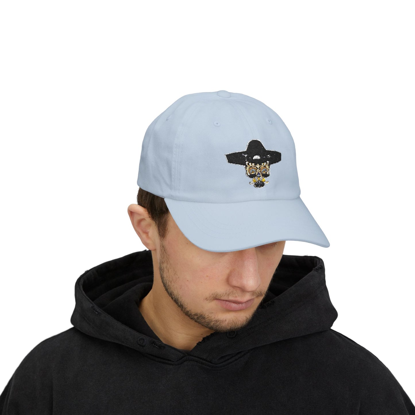 Stylish Classic Dad Cap with Unique Skull Design, Adjustable Hat for Everyday Wear, Gift for Father's Day, Casual Accessory