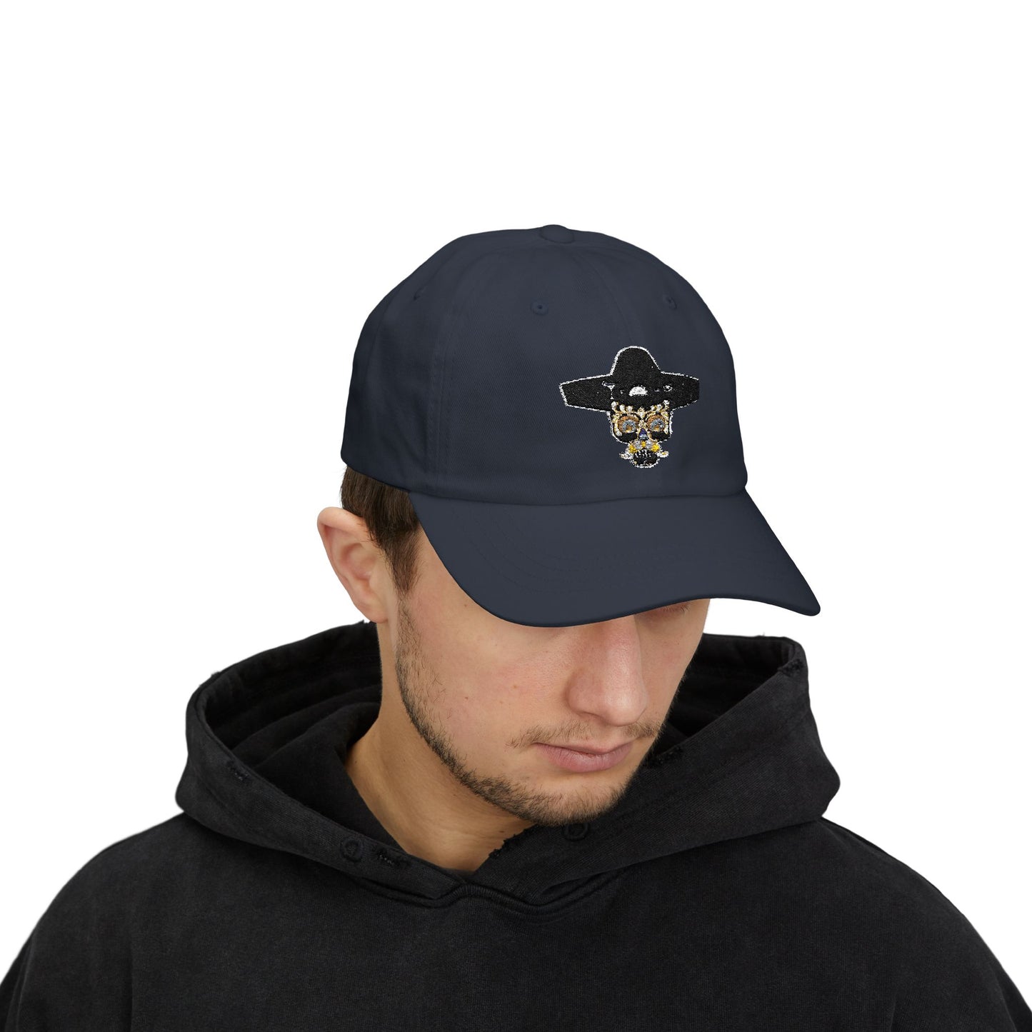 Stylish Classic Dad Cap with Unique Skull Design, Adjustable Hat for Everyday Wear, Gift for Father's Day, Casual Accessory