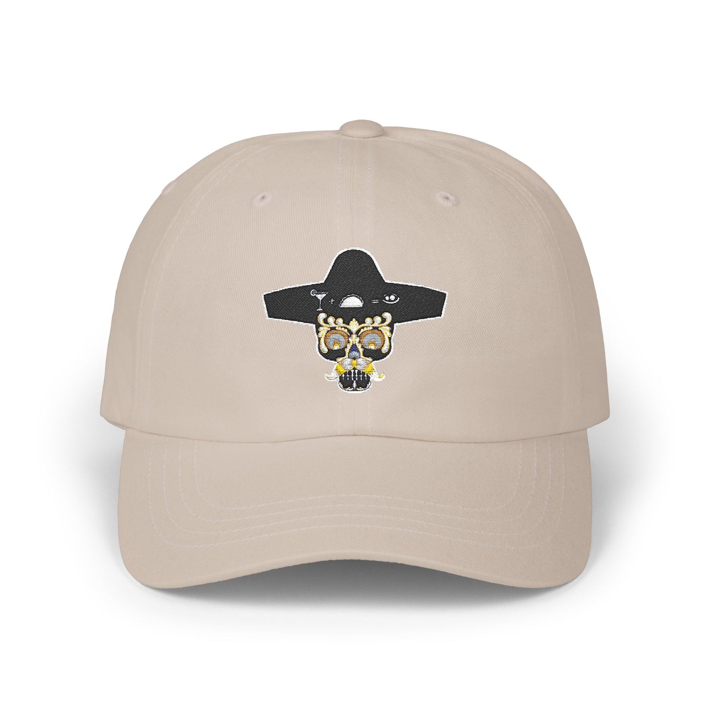 Stylish Classic Dad Cap with Unique Skull Design, Adjustable Hat for Everyday Wear, Gift for Father's Day, Casual Accessory