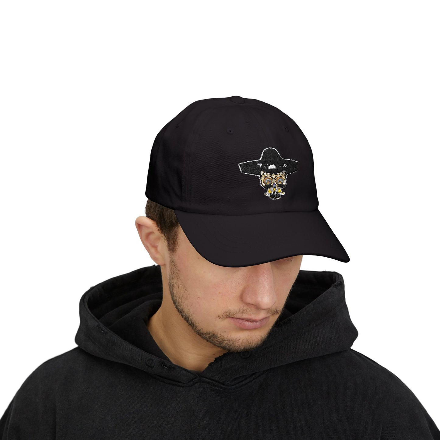 Stylish Classic Dad Cap with Unique Skull Design, Adjustable Hat for Everyday Wear, Gift for Father's Day, Casual Accessory