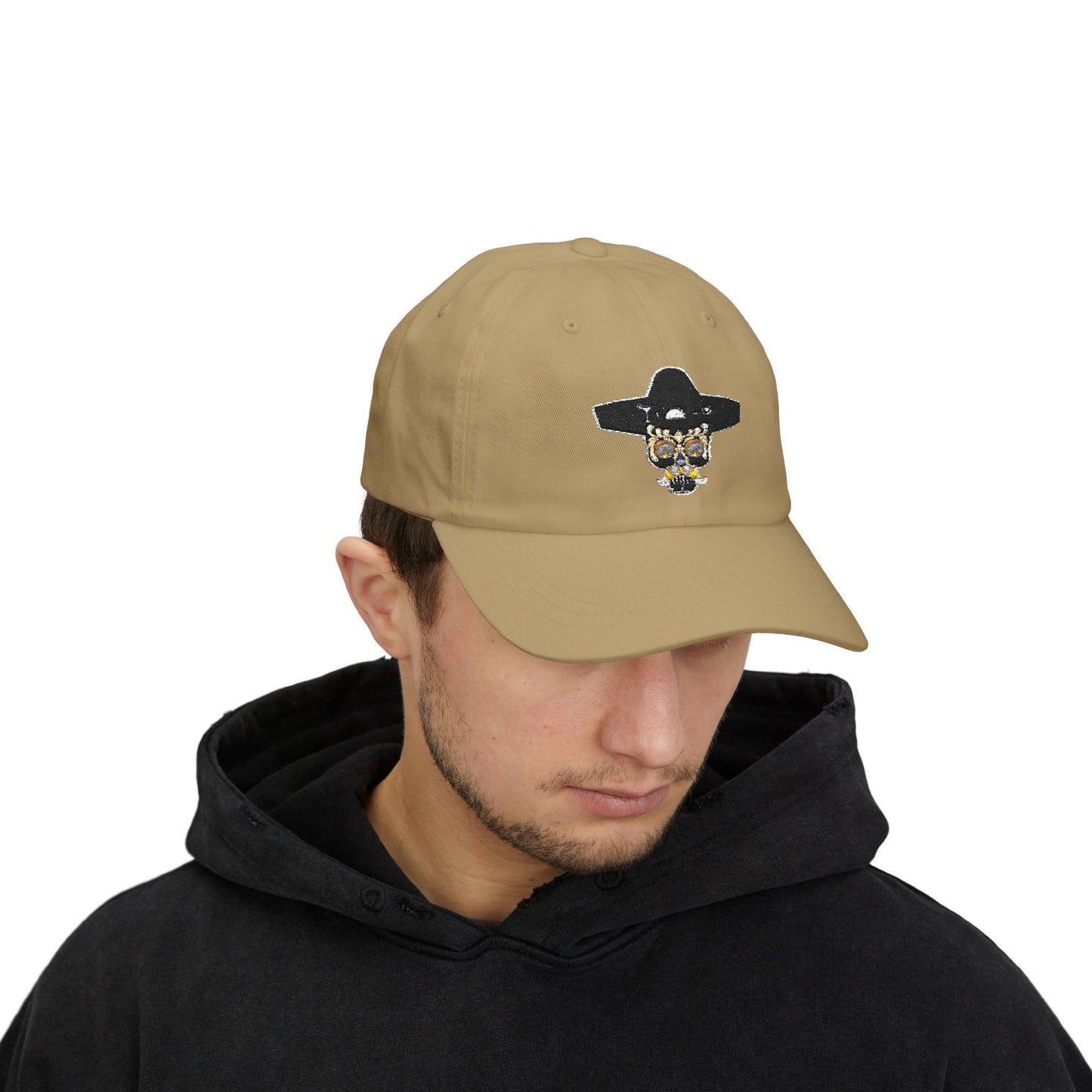 Stylish Classic Dad Cap with Unique Skull Design, Adjustable Hat for Everyday Wear, Gift for Father's Day, Casual Accessory