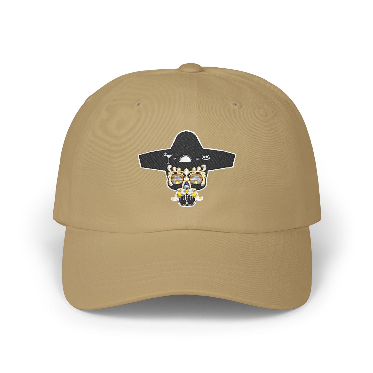 Stylish Classic Dad Cap with Unique Skull Design, Adjustable Hat for Everyday Wear, Gift for Father's Day, Casual Accessory