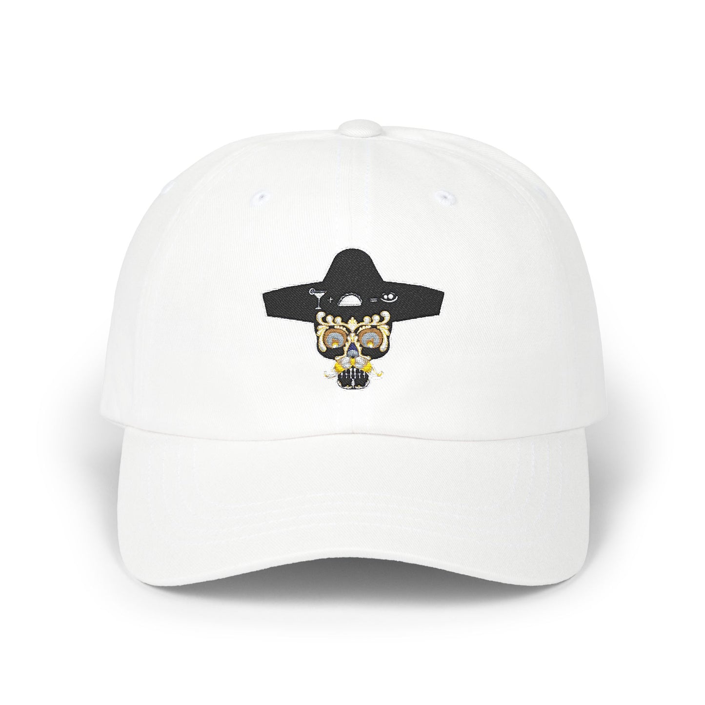 Stylish Classic Dad Cap with Unique Skull Design, Adjustable Hat for Everyday Wear, Gift for Father's Day, Casual Accessory